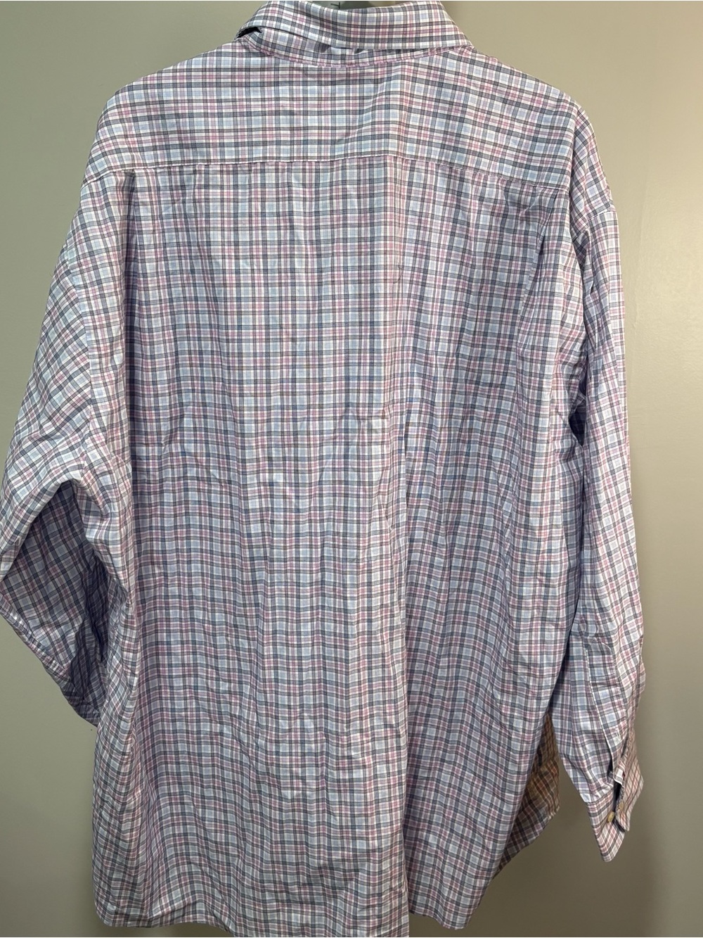 Tommy Hilfiger Men's Stretch Shirt Wrinkle Resistant Purple Blue Check Sz 2XL - Picture 4 of 9